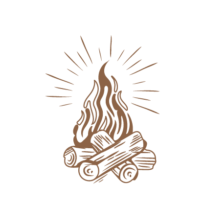HAP 26 Key Benefits: icon of a campfire, signifying Connection